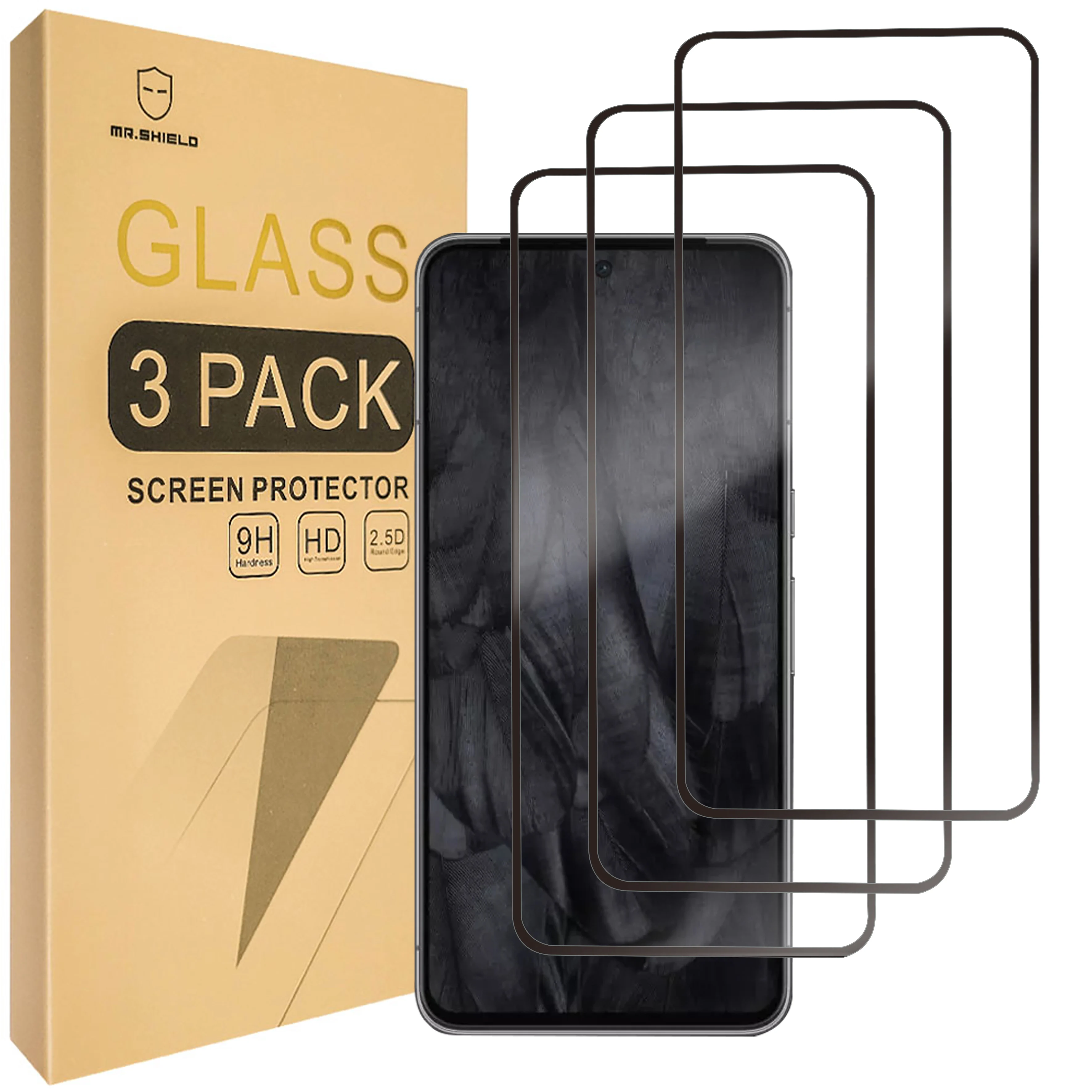 

Mr.Shield [3-Pack] Screen Protector For Google Pixel 8 [Maximum Cover Screen] [Full Cover] [Tempered Glass]