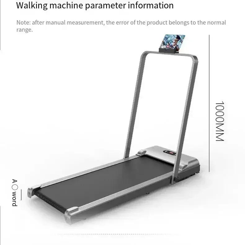 

Best Under Desk Walking Pad Electric Motor Home Folding Mini Treadmill for Fitness Steel LED Screen Unisex Handheld