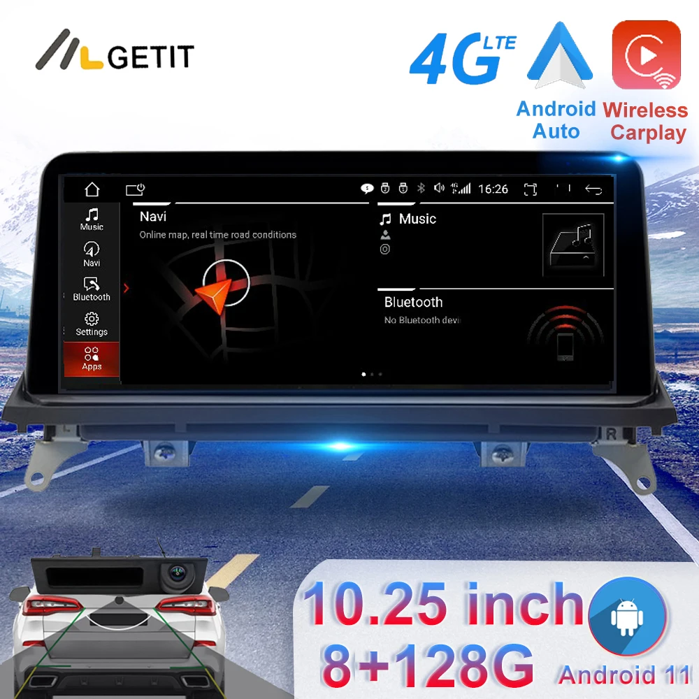 

10.25 Inch Screen IPS Headunit 4G Android 12.0 For BMW X5 E70 X6 E71 (2007-2013) Car Multimedia Player Radio GPS CCC CIC System