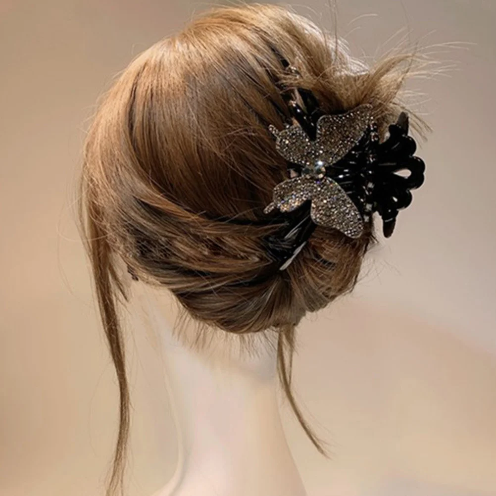 

1pc Butterfly Claw Jaw Shiny Acrylic Lady Clamp Chic Girl Jaw Women Accessory Fashion Women Hair Accessory Hair Decor