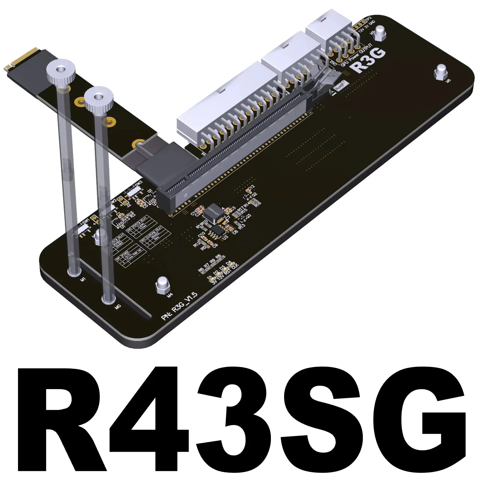 R43SG / R43SG-TU Riser M.2 M Key Extension Cable M2 PCIe 3.0 x4 Graphics Card Riser Cable 32Gbs EGPU For ITX STX NUC Notebook PC