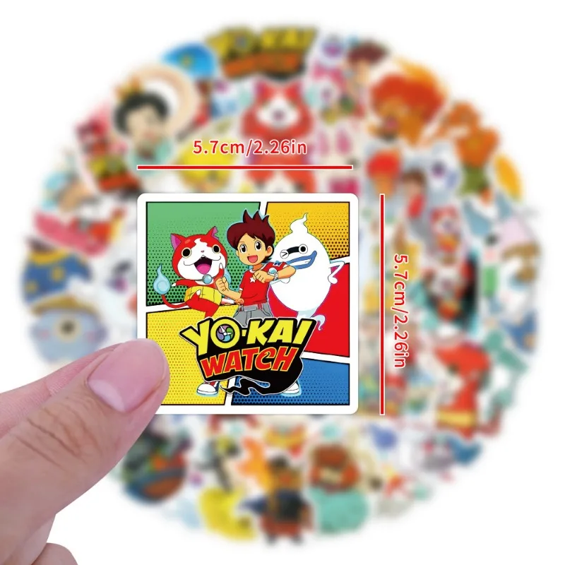 60pcs Yo-kai Watch Anime Sticker Suitcase Water Cup Stationery Mobile Phone Car Scooter Laptop Refrigerator Decoration Sticker