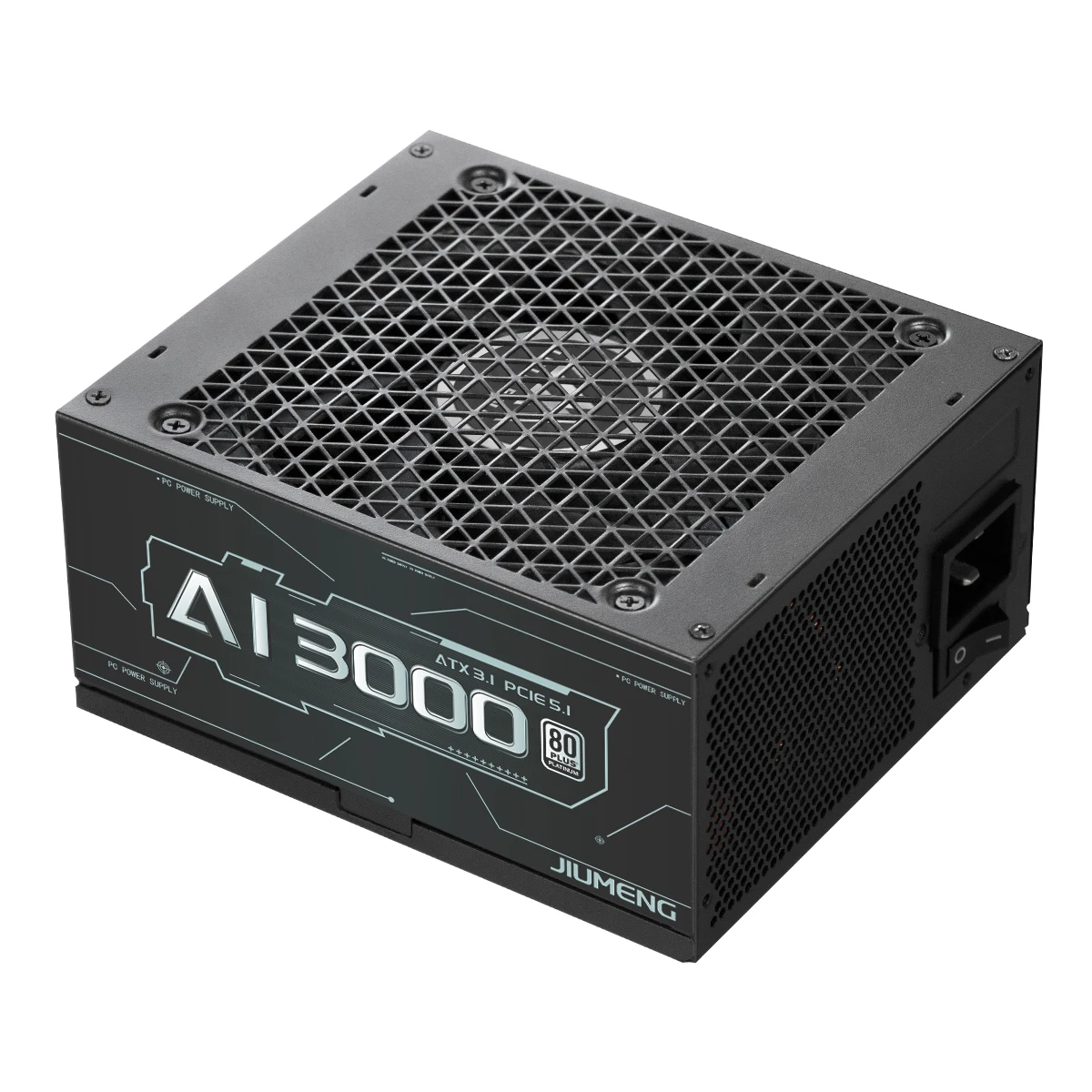 3000W AI Server Power Supply 80PLUS Platinum 94% Efficiency ATX 3.1 PCIe 5.1 12V-2x6 600W Desktop Data Center GPU 10-Year