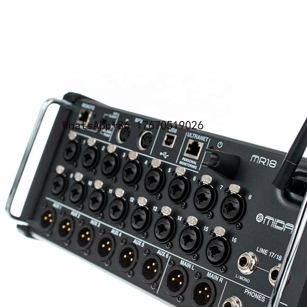 Midas MR18 Digital Mixer With Midas Microphone Preamps 18-Channel Pa Sound System Audio Console