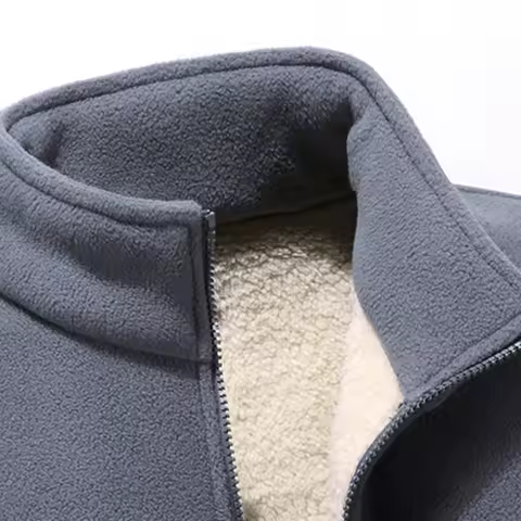 IPPOLICH Winter Fleece Hiking Jacket Windproof Polar Fleece Coldproof Jackets Men's Outdoor Thickened Velvet Warm Velvet Coat