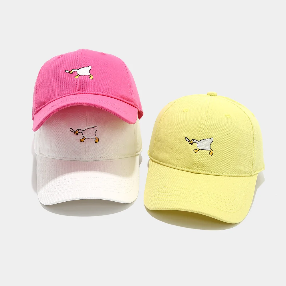 

Cartoon Animal Peaked Cap Stylish Embroidered Goose Baseball Cap Casual Adjustable Cap Comfortable For Outdoor Travel Sun Golf
