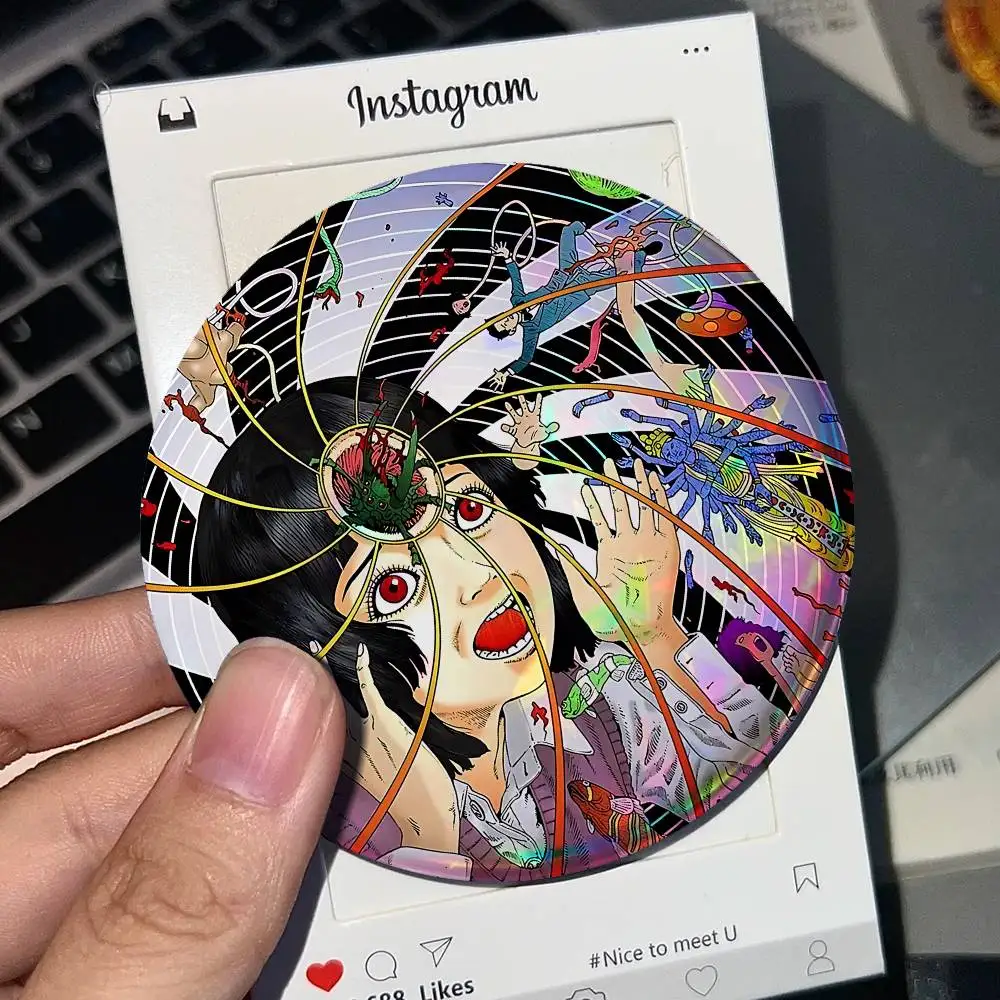 Painter S-Shintaro K-Kago Art For Badge Laser Holographic Custom Badge Image Metal Lapel Brooch For Clothing Backpack Decorative