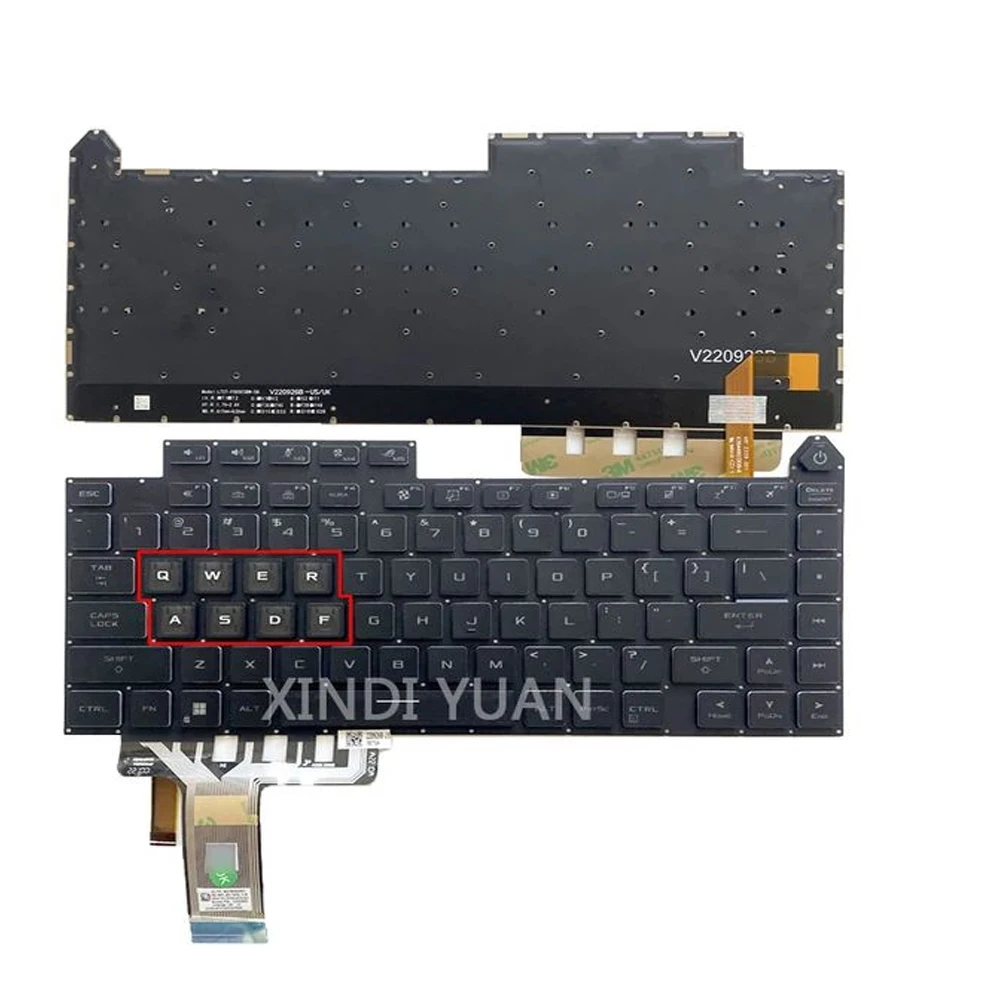XIN-Russia-US RGB Backlit Laptop Keyboard For ASUS ROG Strix  G614PR 2023  20PIN