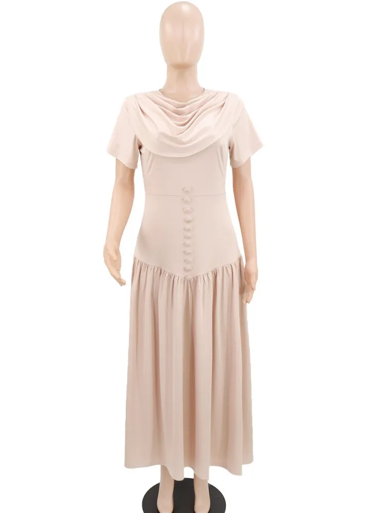 

Африканские платья для женщин: элегантное плиссированное макси-платье Дашики с коротким рукавом, традиционная африканская одежда для дам, коллекция 2026 года