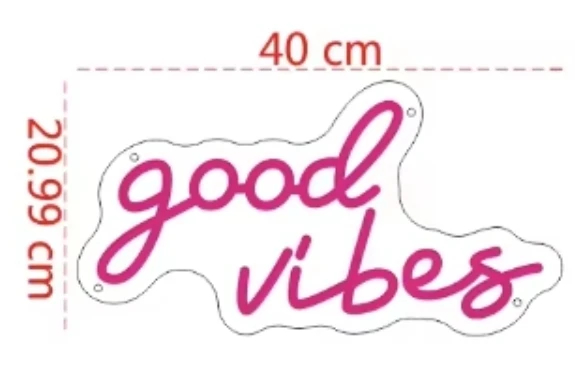 Good Vibes Bar Neon Sign Led Lights Bar Club Room Decor Wall Hanging Neon Led Sign Birthday Party Decor Beauty Salon Neon Light