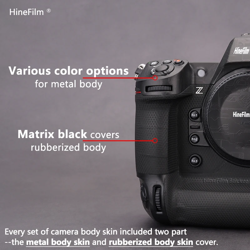 HineFilm Skin для камеры Z9, защитная пленка для камеры Nikon Z 9, премиальная наклейка на кожу, пленка для тела, покрытая