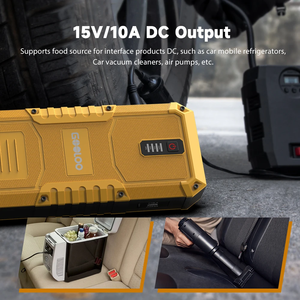 GOOLOO 4000A Start Power Bank 26800mAh Jump Starter Car Booster batteria esterna 12V dispositivo di avviamento per Powerbank Diesel a benzina