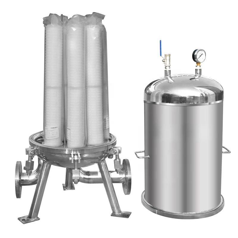 Beer wine oil Sanitary grade 10'' 30 inch stainless steel single/multi cartridge filter housing