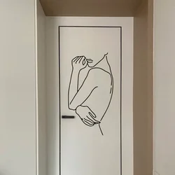 Woman Silhouette Modern Feminine Body Shape Sticker for Women Girls Bedroom Home Vinyl Wall Art Decal #190