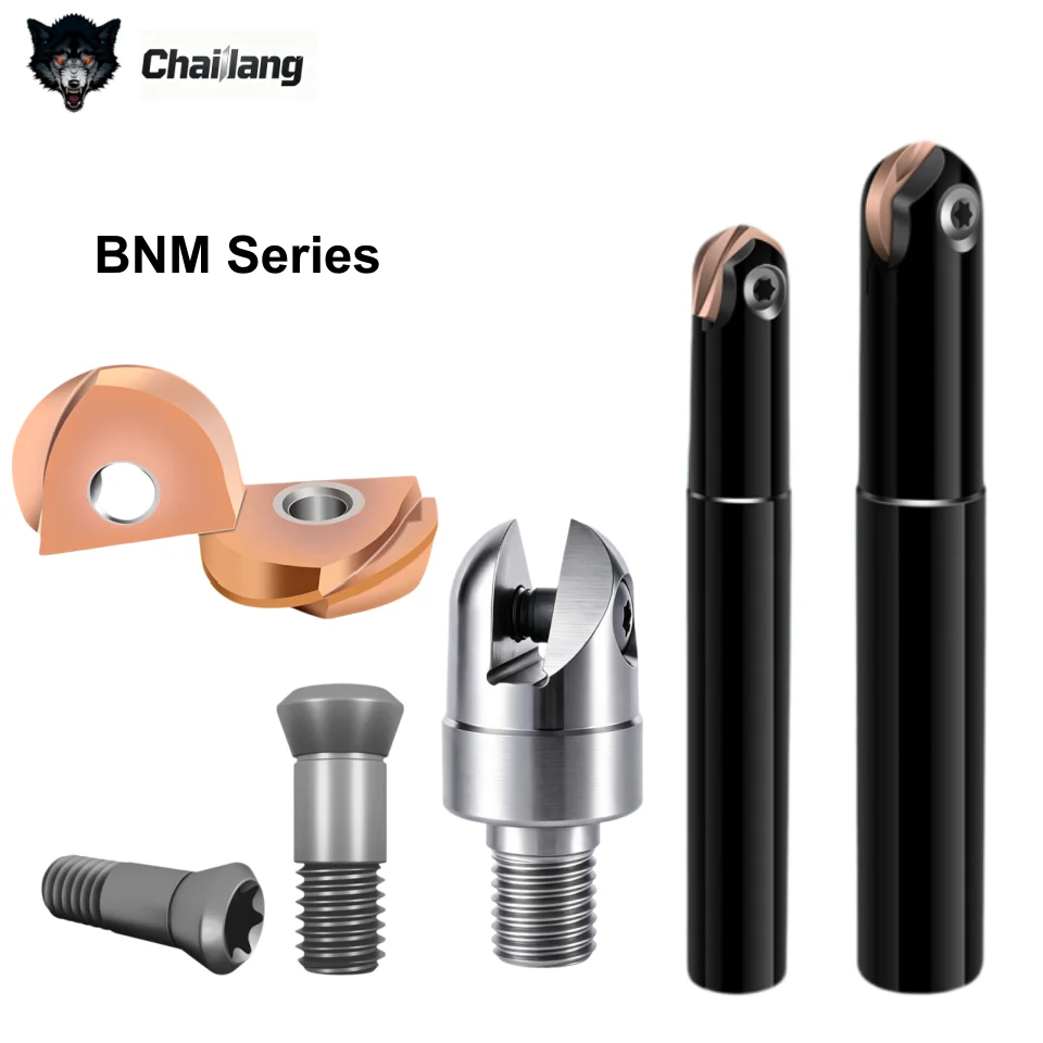 BNM Carbide Milling Insert Tools For Ball Nose T2139 Milling Cutter Blade Semi Spherical Blade R5/6/8/R10/R12.5/R15 Locking Head