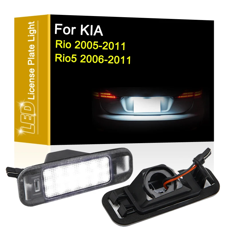 12v conduziu a lâmpada da placa do número para o conjunto branco da luz da placa de licença de kia rio 2005-2011 rio5 2006-2011