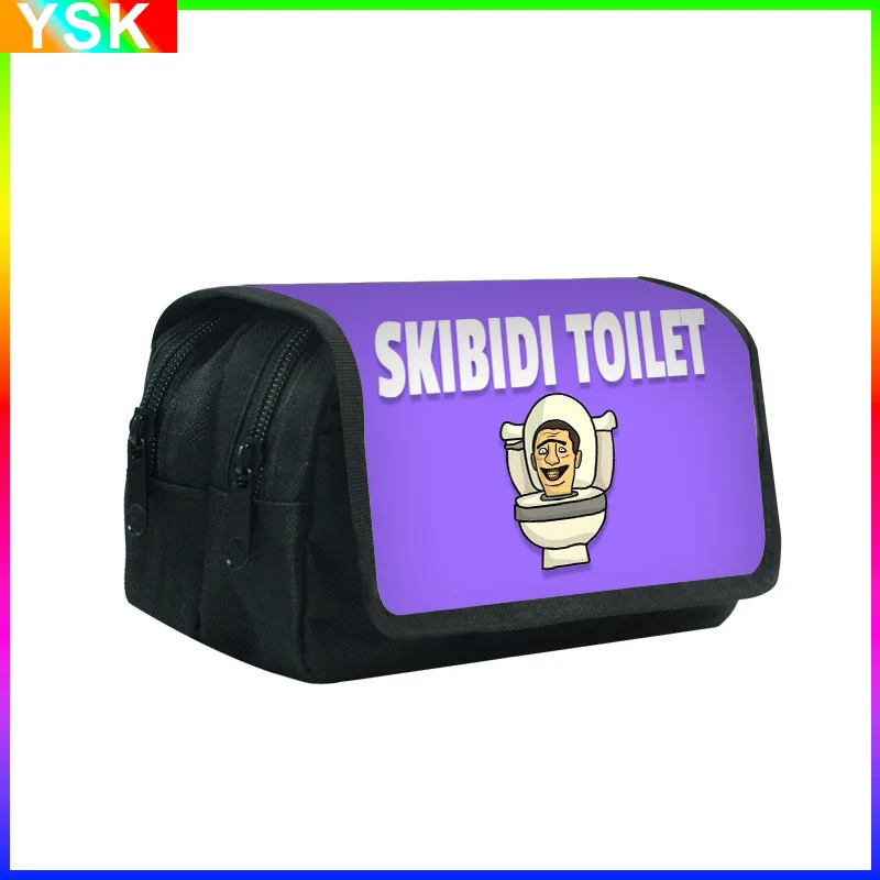 Skibidi Toilet Pen Bag Game Peripheral Pencil Box Primary School Student Stationery Box Pencil Bag Boys Anime Cartoon Mochila