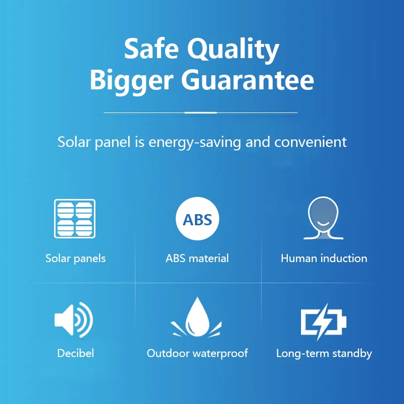 صفارة إنذار أمان مقاومة للماء مع جهاز تحكم عن بعد ، مصباح إنذار شمسي متعدد الوظائف للحديقة ، لاسلكي ، IP65 ، 1 42 ، 2