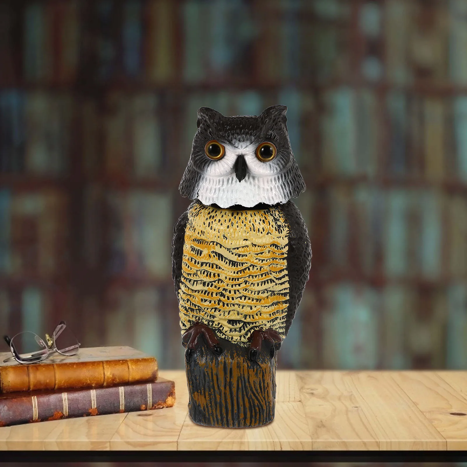 

Simulated Rotating Head Owl Statues Beautiful Plastic Material Home Garden Decor Animal Toy Figurines Desktop Adornment Lifelike