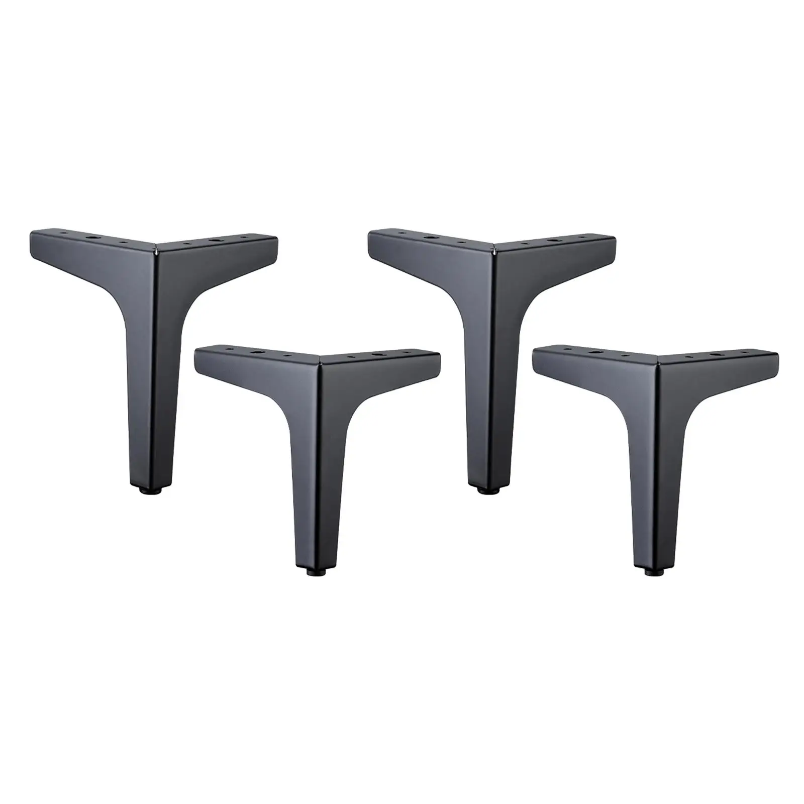 Iron Furniture Legs Black Painted Sturdy Metal Replacement Feet for Sofas Cupboards Home Accessories