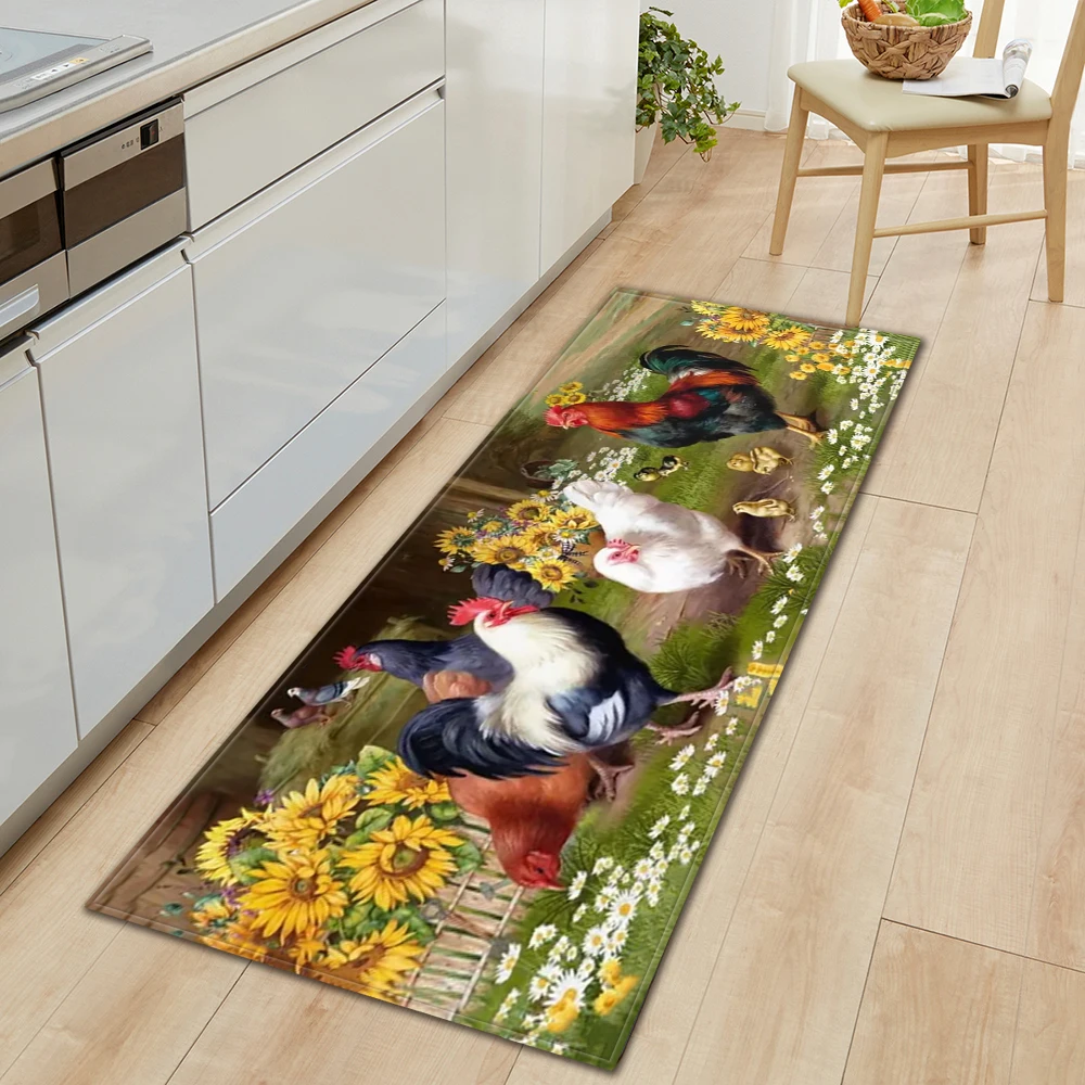 

Kitchen Floor Mat House Bathroom Entrance Doormat Living Room Decor Long Carpet Bedroom Hallway Balcony Door Non-Slip Foot Rug