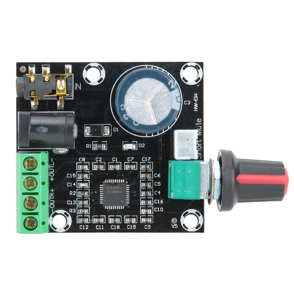 Audio Amplifier Module PAM8610 Class D Digital Audio Amplifier Board 15W+15W Dual Channel  12V PAM8610 Stereo Amplifier Board