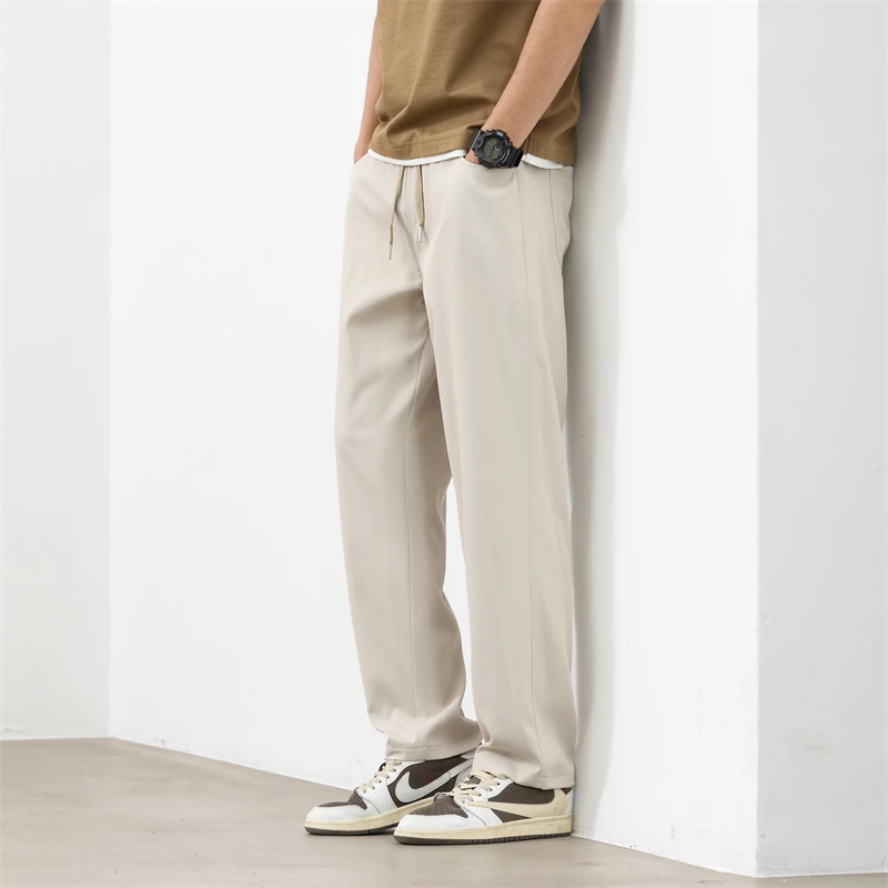 

2024 New Ultra-thin Men's Casual Pants Loose Straight-Legged Long Trousers for Summer