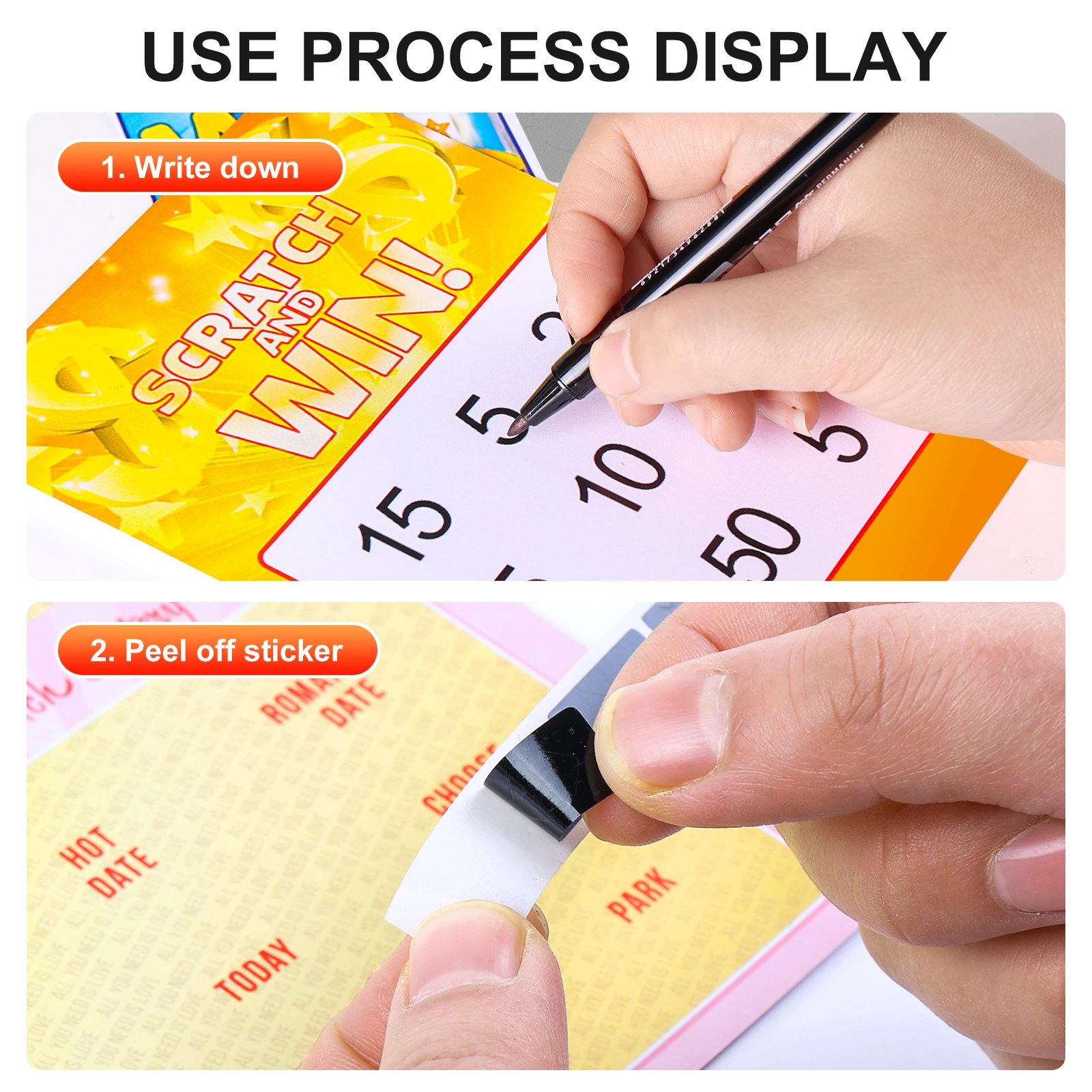 1000PCS 10mm * 50 millimetri Grigio adesivo Scratch off sticker FAI DA TE manuale fatto a mano gratta e vinci