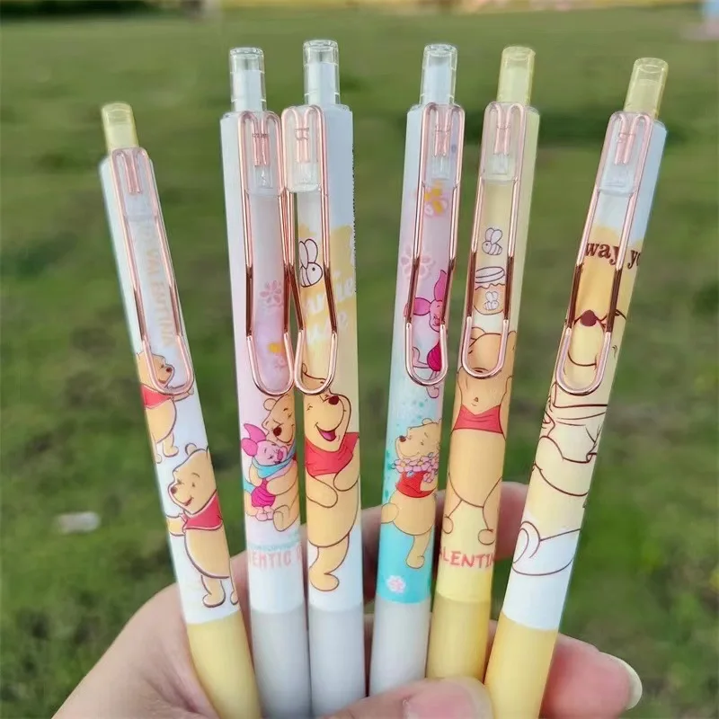 1pc Disney Pooh Bear Pen Cute Cartoon Pooh Students Writing Signature Pen Stationery School Office Supplies