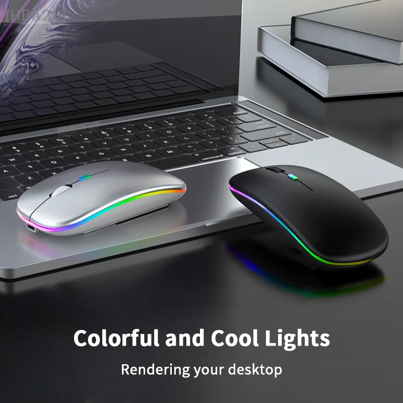 1 conjunto de mouse para jogos, computador, laptop, tablet, macbook, recarregável, bluetooth, sem fio, com 2.4ghz, usb, rgb, 1600dpi