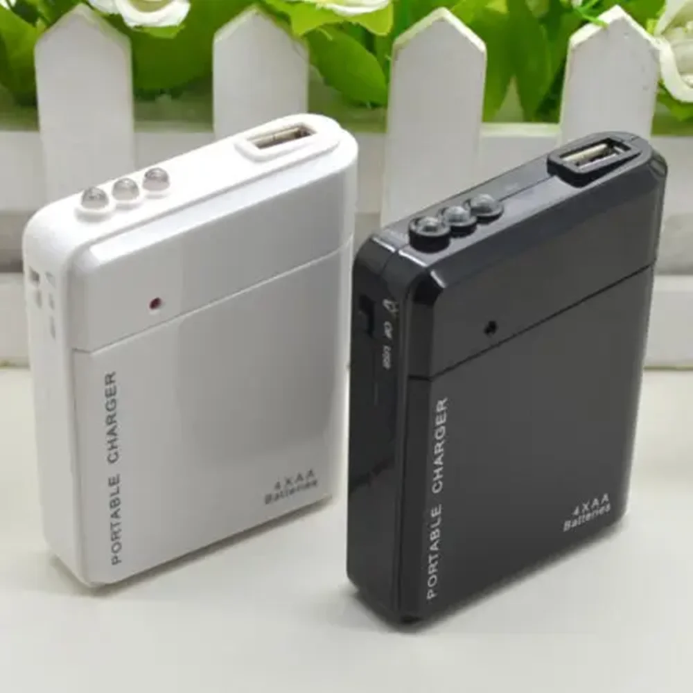 New USB Emergency Portable 4 AA Battery Power Charger for Android Cell Phone iPhone