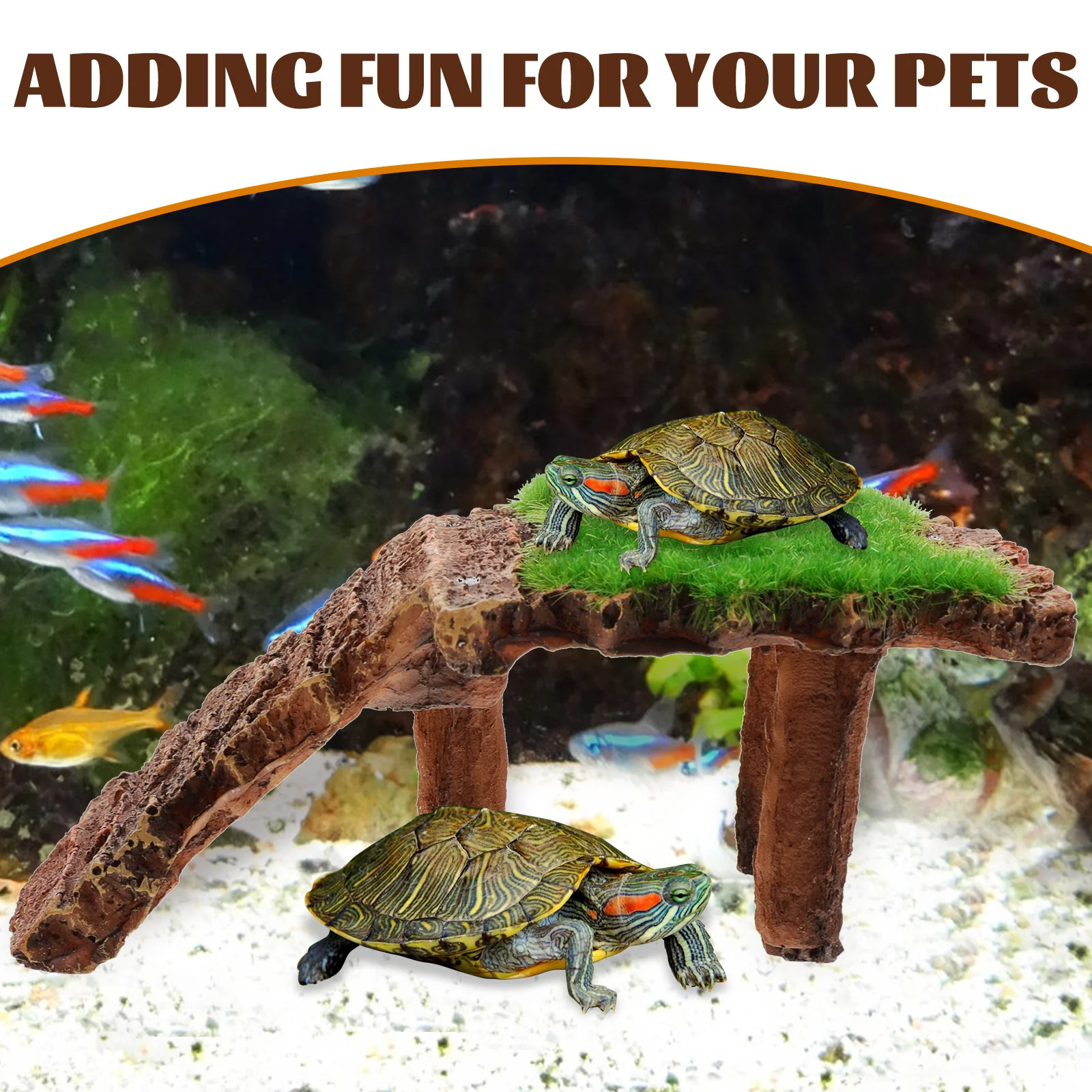 

Turtle Terrace Small Basking Platform Tank Aquatic Turtles Accessory Reptile Decor