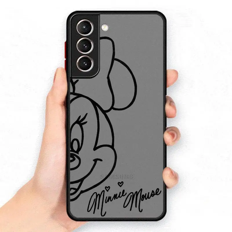 Disney Mickey Minnie Cassa Del Telefono per Samsung Galaxy S24 Ultra S23 Ultra S20 S21 FE S22 Ultra 5G S10 Plus S9 Plus Morbida Copertura Opaca