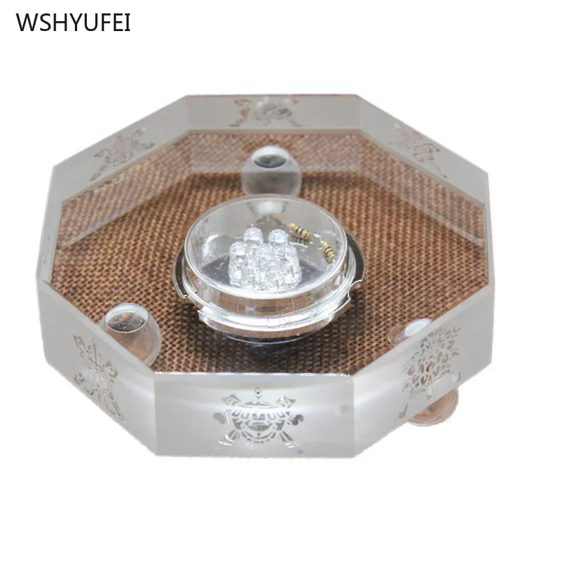 

1 шт., хрустальная основа, статуя Будды, орнамент, основа, аксессуары для украшения дома, стеклянный Будда, реликвия, пагода, подсвечник