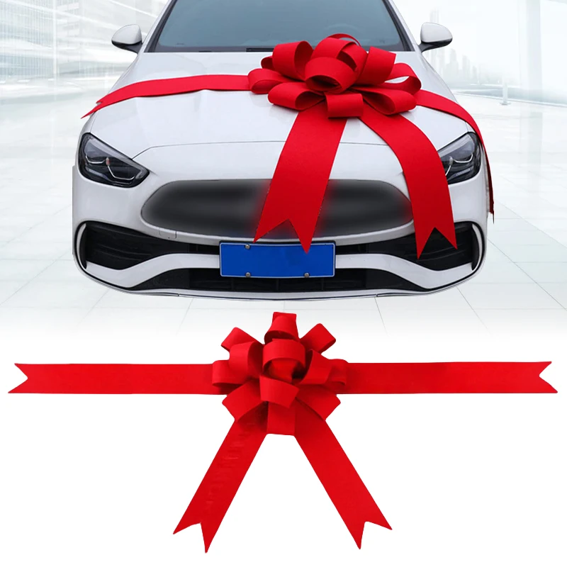 

4S Shop Showroom Car Decor Giant Red Bow Wedding Party XMAS Home Door Decor Bow Knot New Car Delivery Bowknot Ceremony Sense