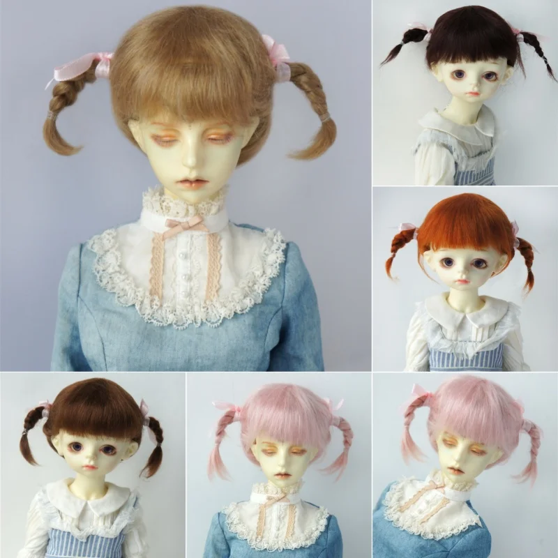 

Jusuns Мохеровые парики для кукол JD540 Двойные короткие косы Пони BJD Волосы 1/12 1/8 1/6 1/4 1/3 OB11 YOSD MSD SD DOD Аксессуары для кукол