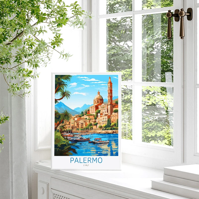 إيطاليا مدينة السفر المشارك باريس روما ميلان توسكانا البندقية سردينيا حائط لوح رسم صورة فنية لغرفة المعيشة ديكور المنزل