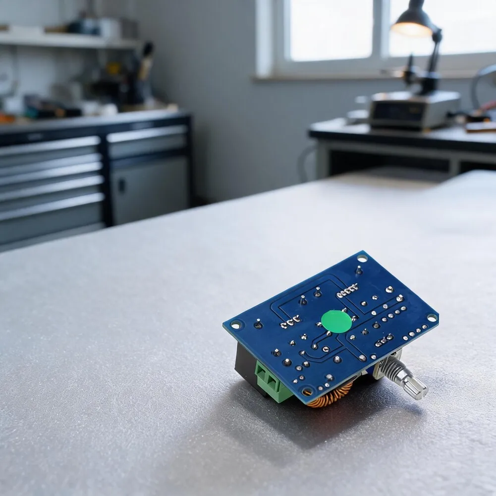 4pcs XL4016 DC-DC Step Down Regulator Module Adjustable Converter 1.25-36V Output 4-40V Input 8A 200W Blue PCB Board