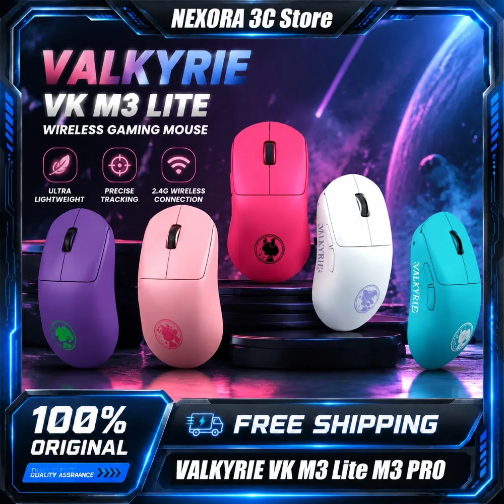 VALKYRIE VK M3 Lite M3 PRO Gaming Mouse Bluetooth Tri Mode 8K Polling Ultra Lightweight Mice E-sports PC Accessory Gifts