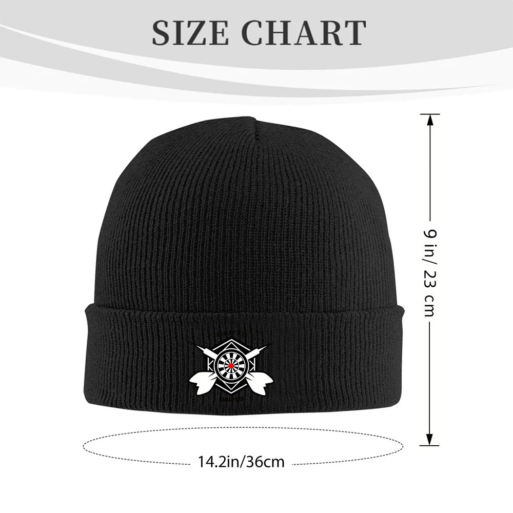 Darts Logo Crossed Darts Knitted Beanie Hat Soft Thermal Winter Skull Cap for Outdoor