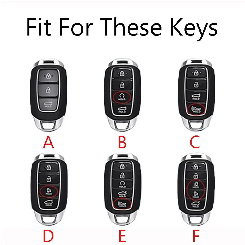 3/4/5 Buttons Graffiti Car Key Case Cover for Hyundai I30 Ix35 KONA Encino Solaris Azera Grandeur Ig Accent Santa Fe Palisade