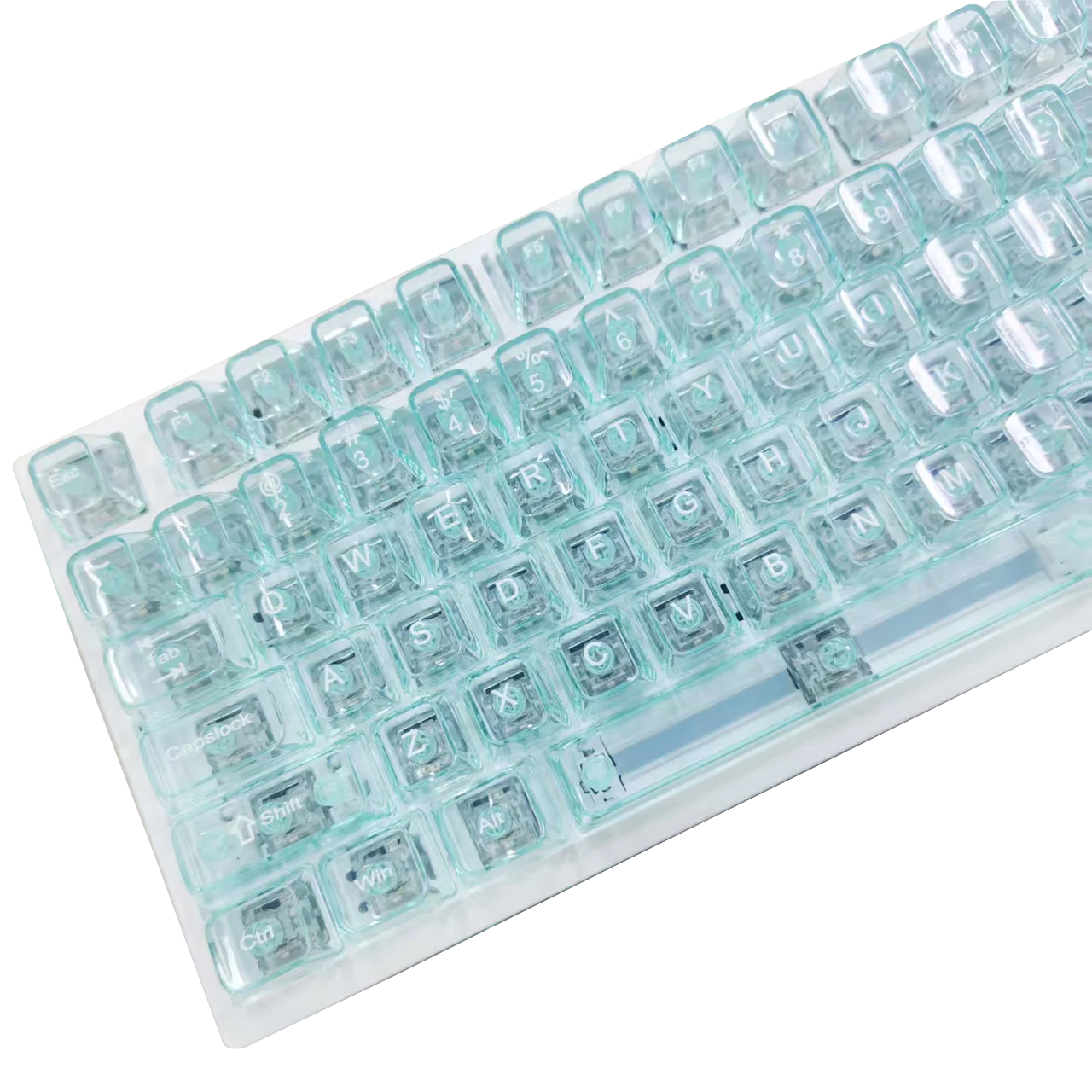 Nouveau 115 touches translucides Keycaps PC PBT Keycaps vert profil MDA pour MX Switch Keycap pour clavier mécanique touches de jeu