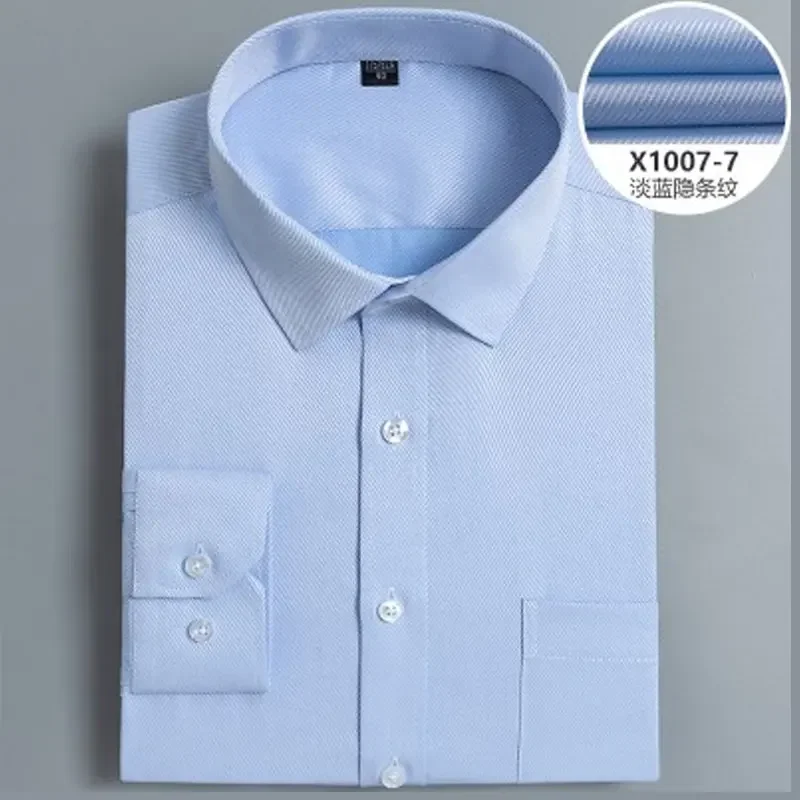 

7XL 8XL Men's shirt Long sleeve extra large size Business casual formal wear no ironing spring summer solid color high quality