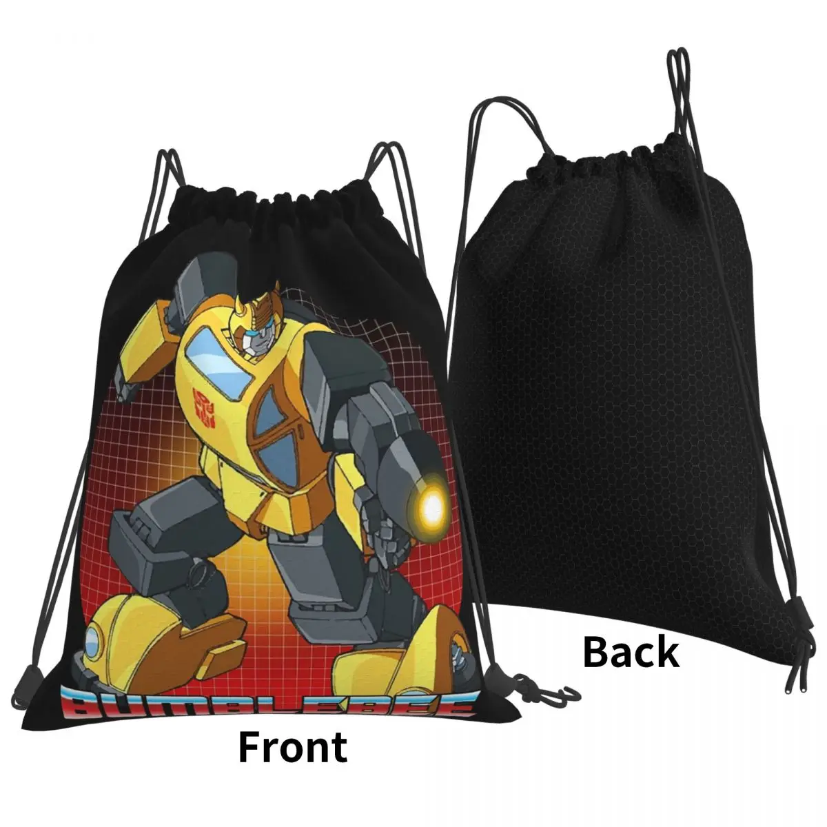 Bumblebee Autobot Transformer G1 Backpacks Multi-function Drawstring Bags Sports Bag Book Bags for Man Woman School