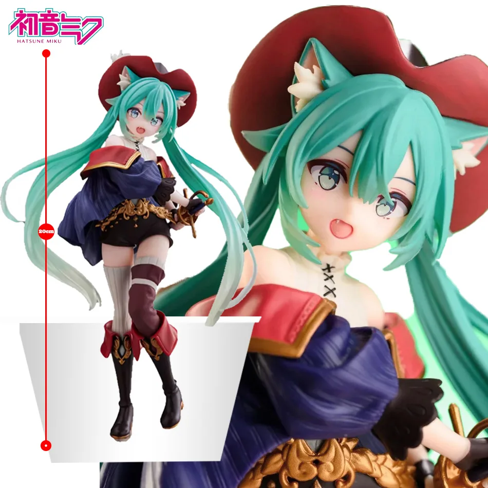 Hatsune Miku Desktop Niedliche Actionfigur Märchenland Miku Mäusekotzender Katzenjunge Anime-Figur Kawaii Mädchen Modell Spielzeug Entzückende Dekoration