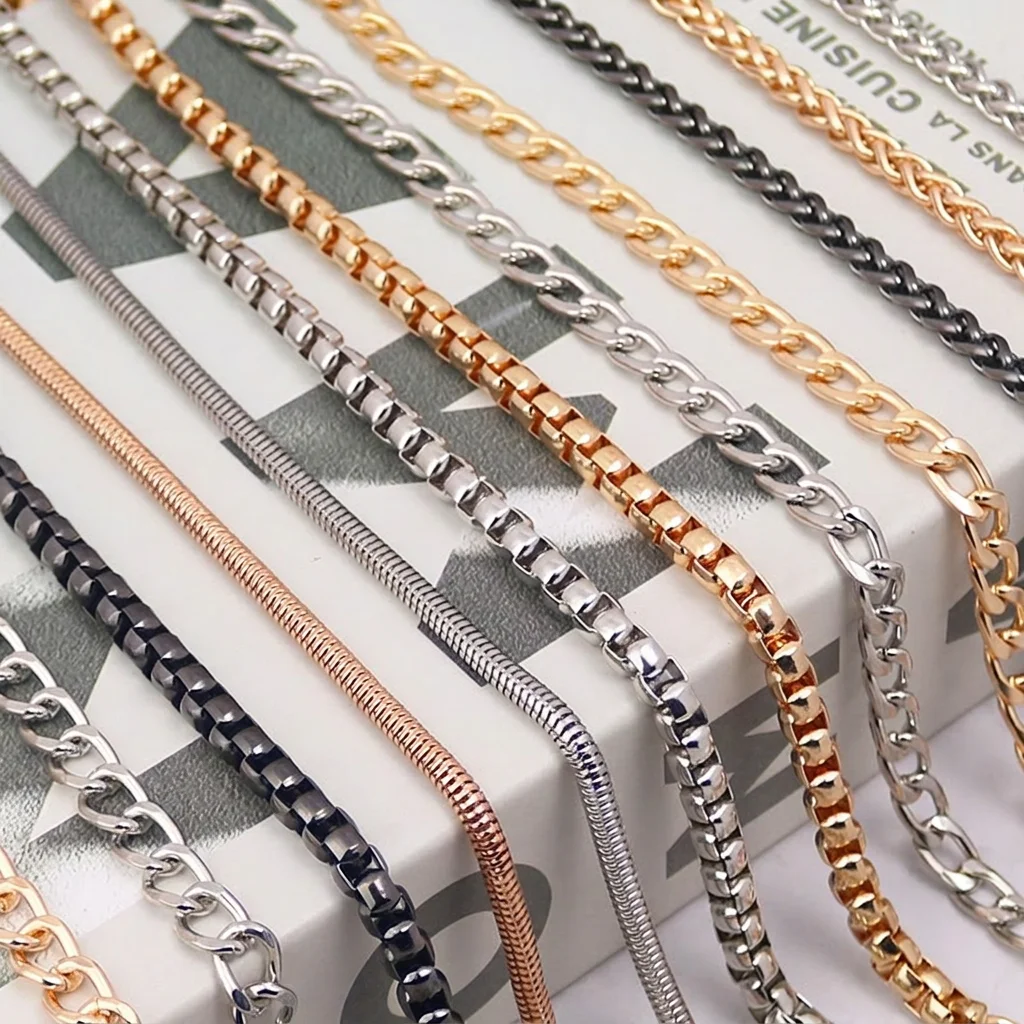 Shoulder Strap Replacement Solid Structure Iron Alloy Bag Chain Bag Accessory Chain Minimalist Metal Purse Chain For Daily Tote