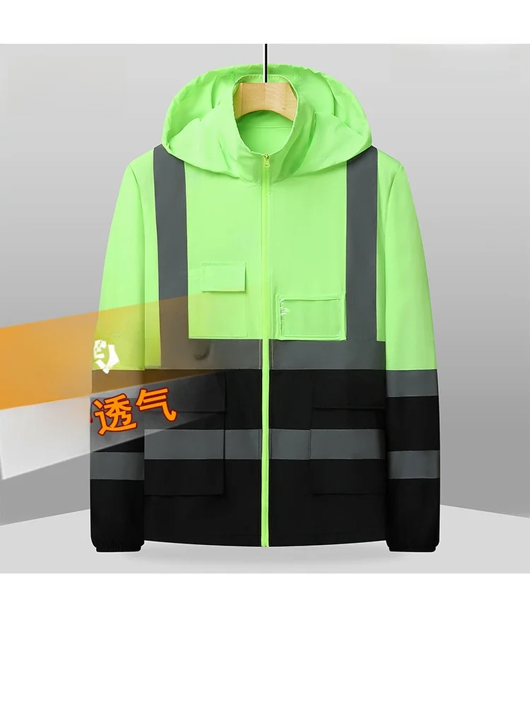 

Ultra-Thin Breathable Reflective Sun Protection Clothing for Men Motorcycle Riding Fiing Summer Faion Polyester Fiber