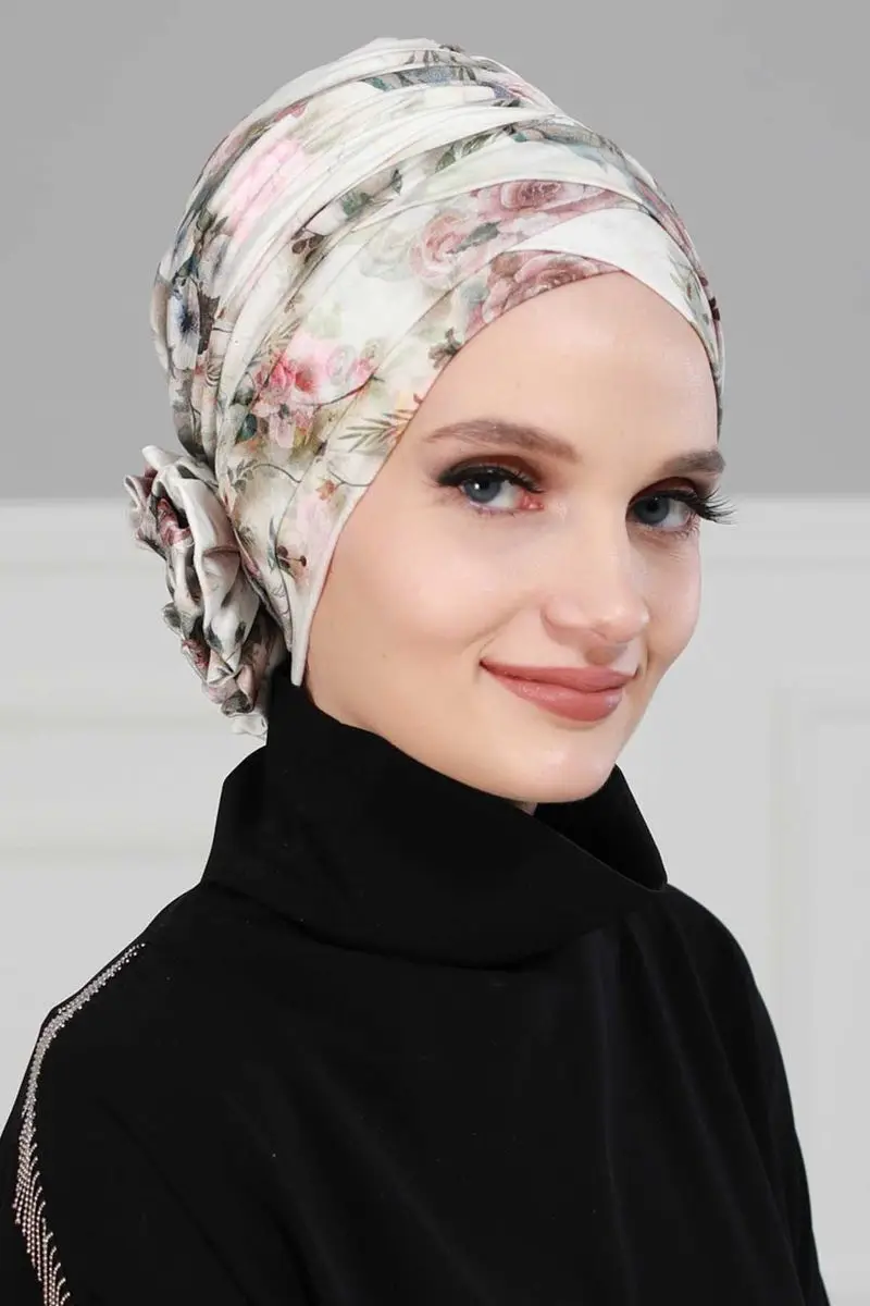 Cross Rose Bone Natuur Olive Patroon