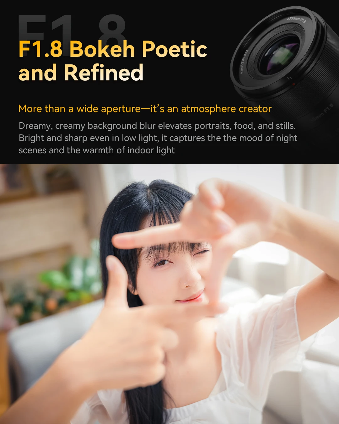 7artisans AF 35 mm F1,8 Vollformat-Prime-Kameraobjektiv mit großer Blende für Porträtfotografie mit Sony E Nikon Z Lumix L-Mount – Detail 3