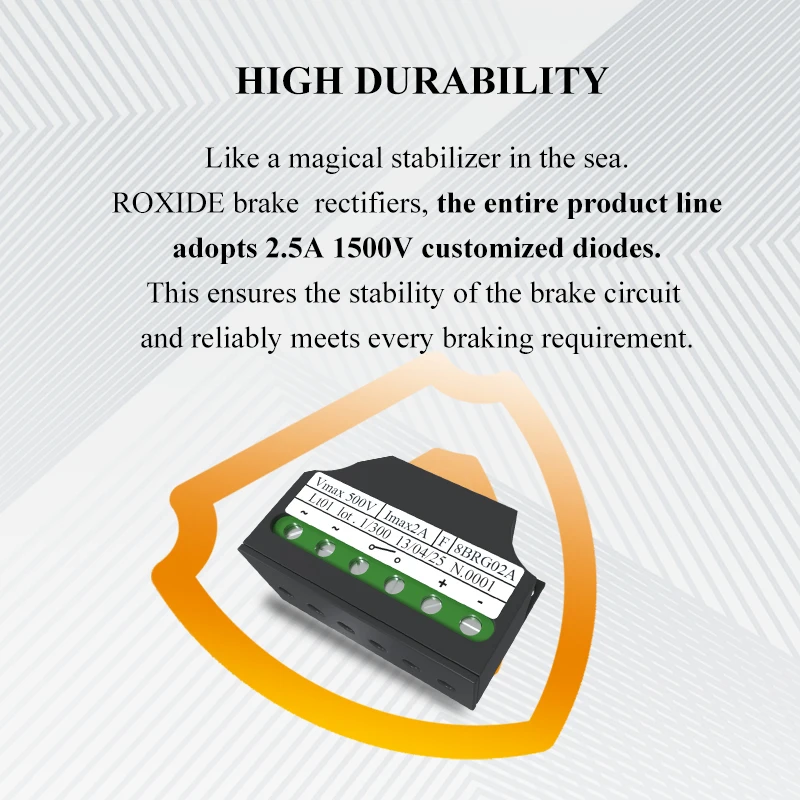 Motor Brake Rectifier Device, Rectifier Modules 8BRG02A, 8BRG02B, 8BRG04B and 8BRG04A Umax=500V